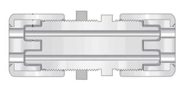 Фитинги с мультиразвальцовкой из винилиденфторина с монтажной гайкой