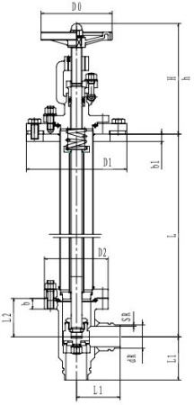Криогенный запорный клапан угловой CCK T251DL25-40 PN25
