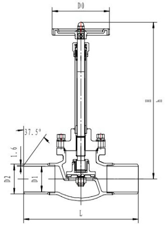 Криогенный запорный клапан CCK T328DJ50X-100X PN40