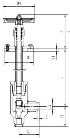 Криогенный запорный клапан угловой CCK T361DB10-15 PN64